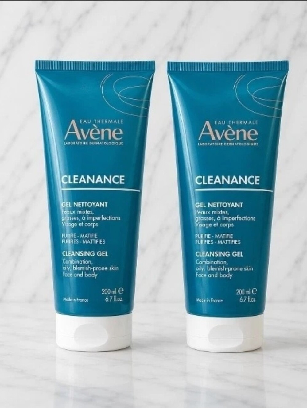 2 tubes Avene Cleanance Cleansing Gel 200ml/6.7 oz each Exp. 10/2027 NEW!
